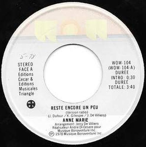 Buy vinyl artist% Reste Encore Un Peu(Version Radio) / Reste Encore Un Peu(Longue Version) for sale